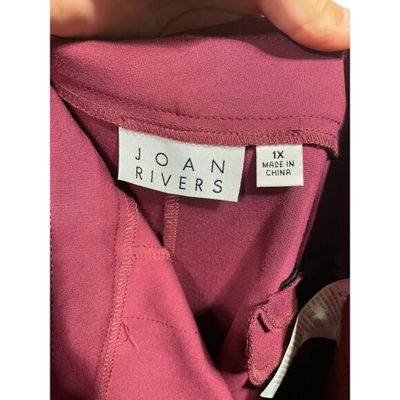 Joan River Burgundy Pants with Seam down Front - Picture 3 of 4